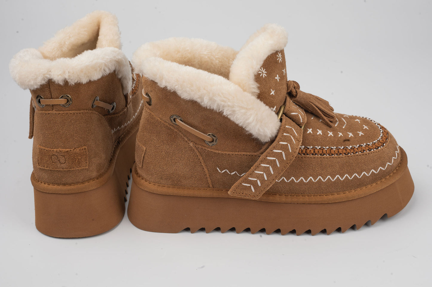 Women's boots made of genuine suede leather ANNA VIOTI 113-4 Camel vel