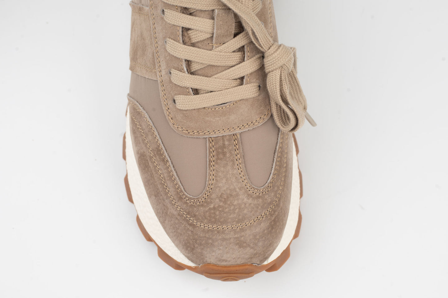 Women's genuine leather sneakers ANNA VIOTI 10331 Taupe