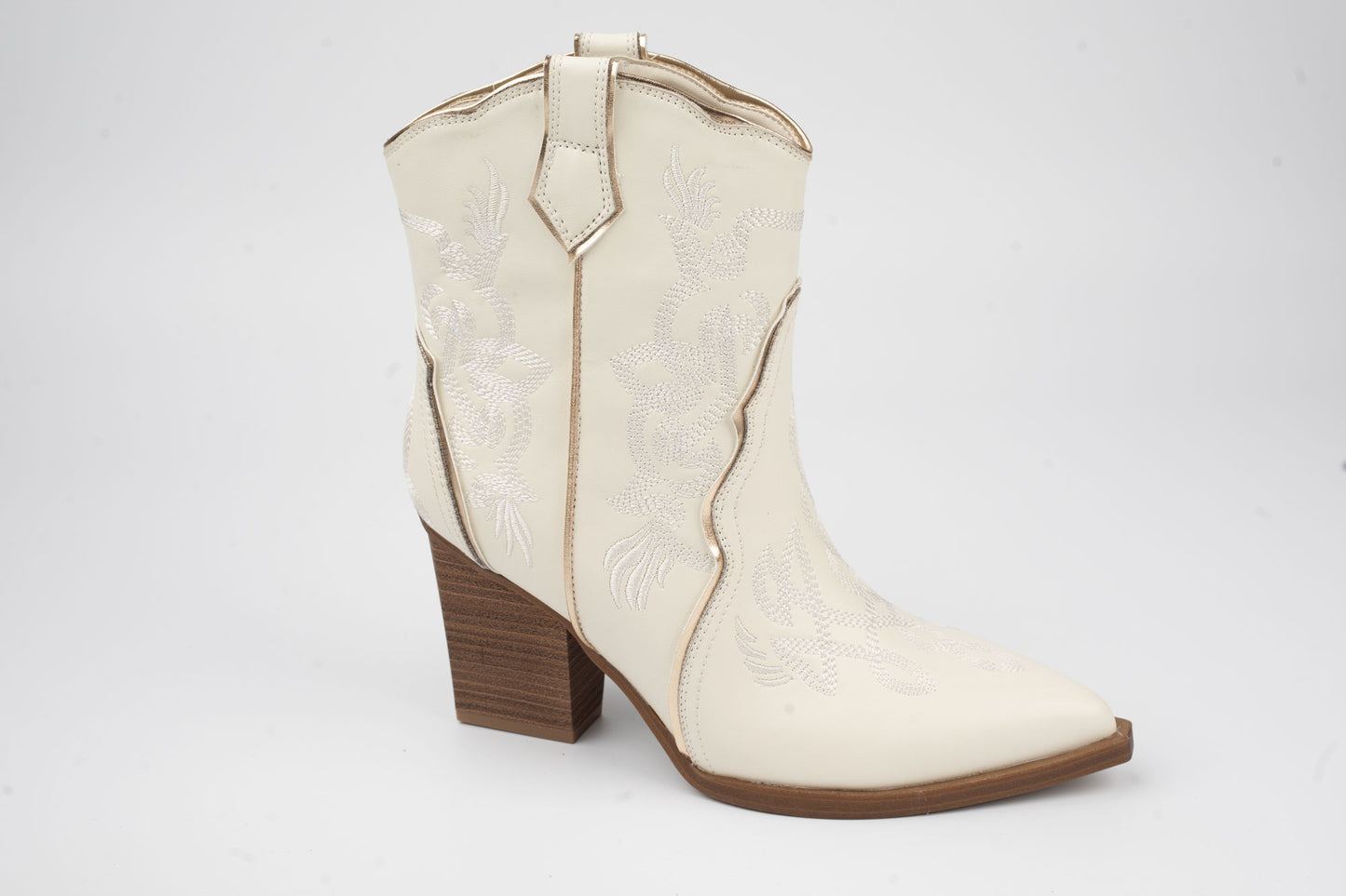 Women's genuine leather boots ANNA VIOTI 2460 White