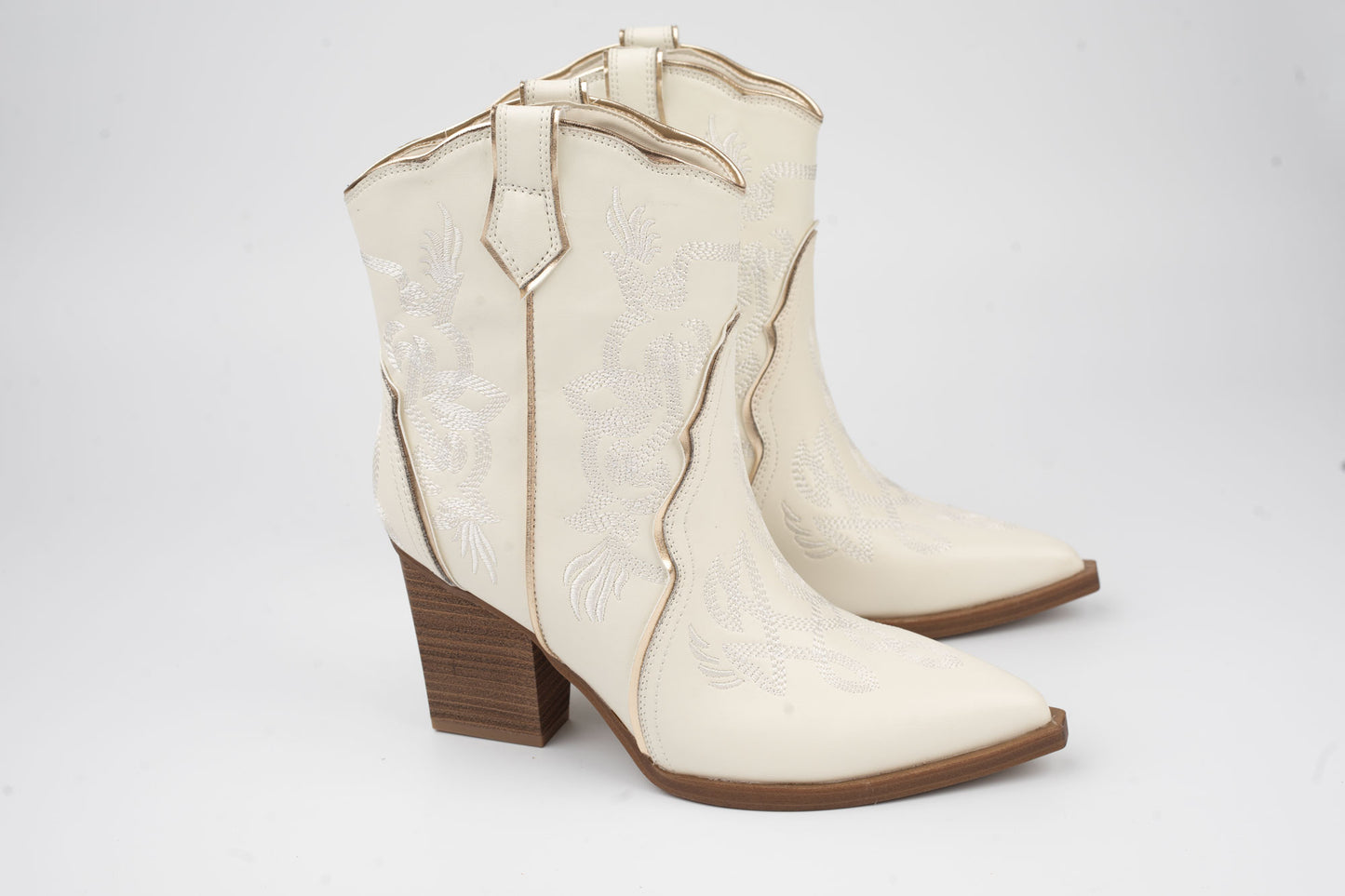 Women's genuine leather boots ANNA VIOTI 2460 White