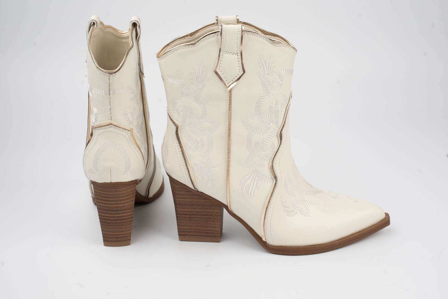 Women's genuine leather boots ANNA VIOTI 2460 White