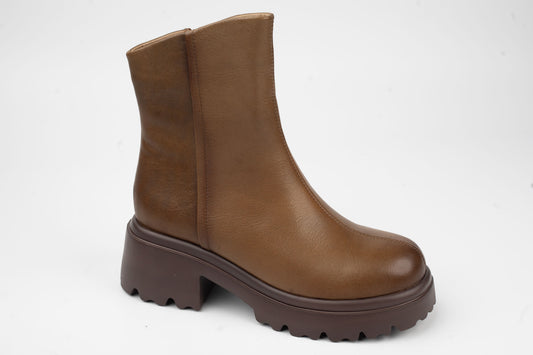 Women's genuine leather boots FRANCO GERARDO 83125 Khaki