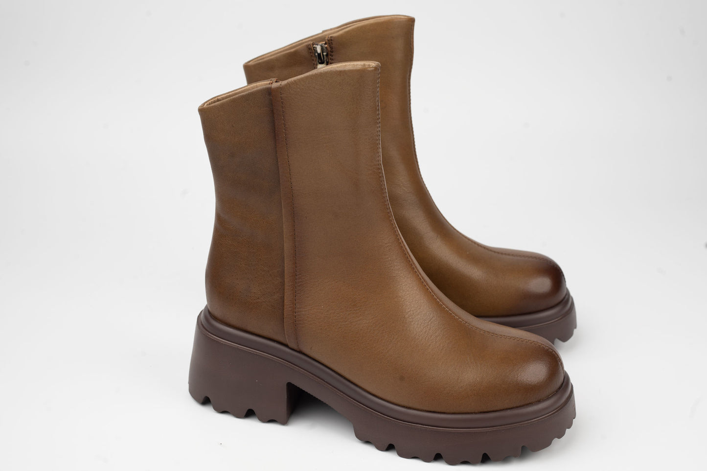 Women's genuine leather boots FRANCO GERARDO 83125 Khaki