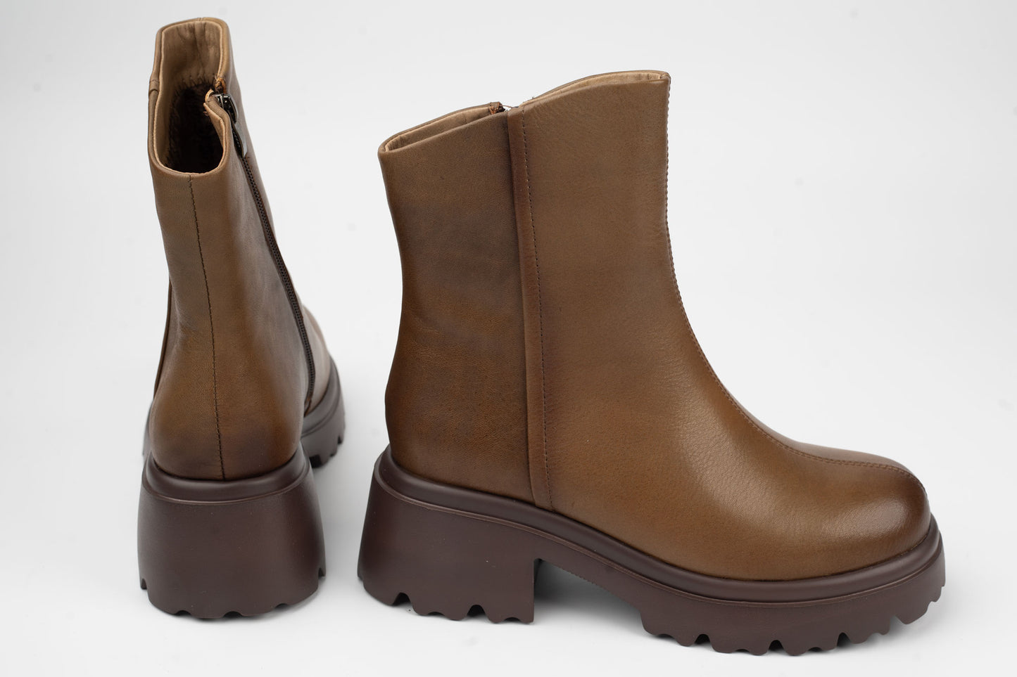 Women's genuine leather boots FRANCO GERARDO 83125 Khaki