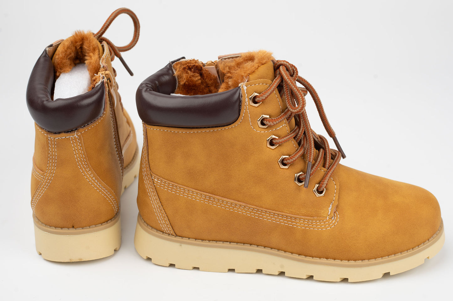 Ghete copii piele eco premium LEO 656 Camel ( 31-36 )