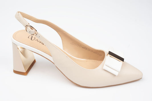 Pantofi damă piele naturală ANNA V 963 Nude