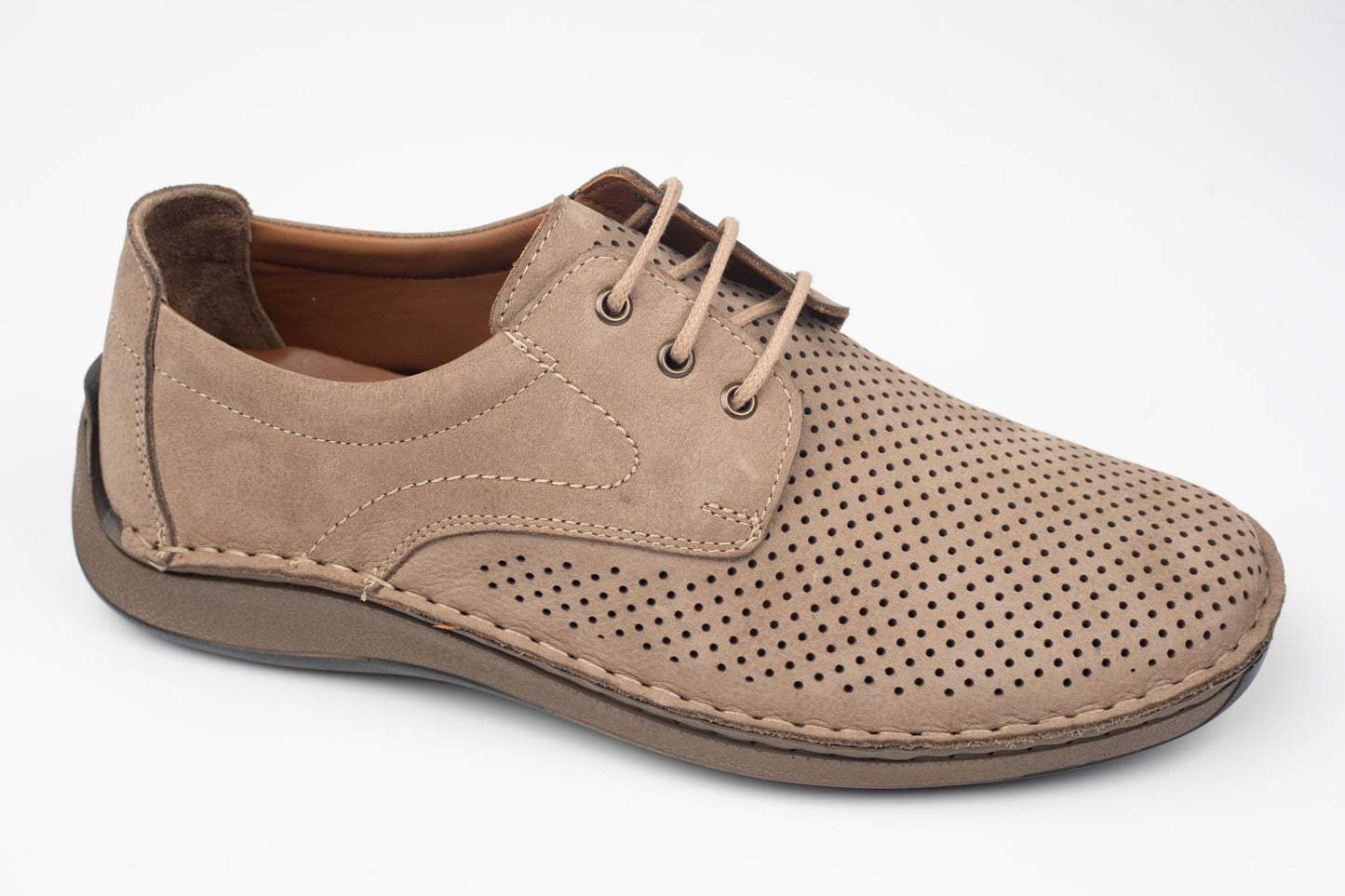 Pantofi bărbați piele naturală GORETTI 1032 Gri Nubuk