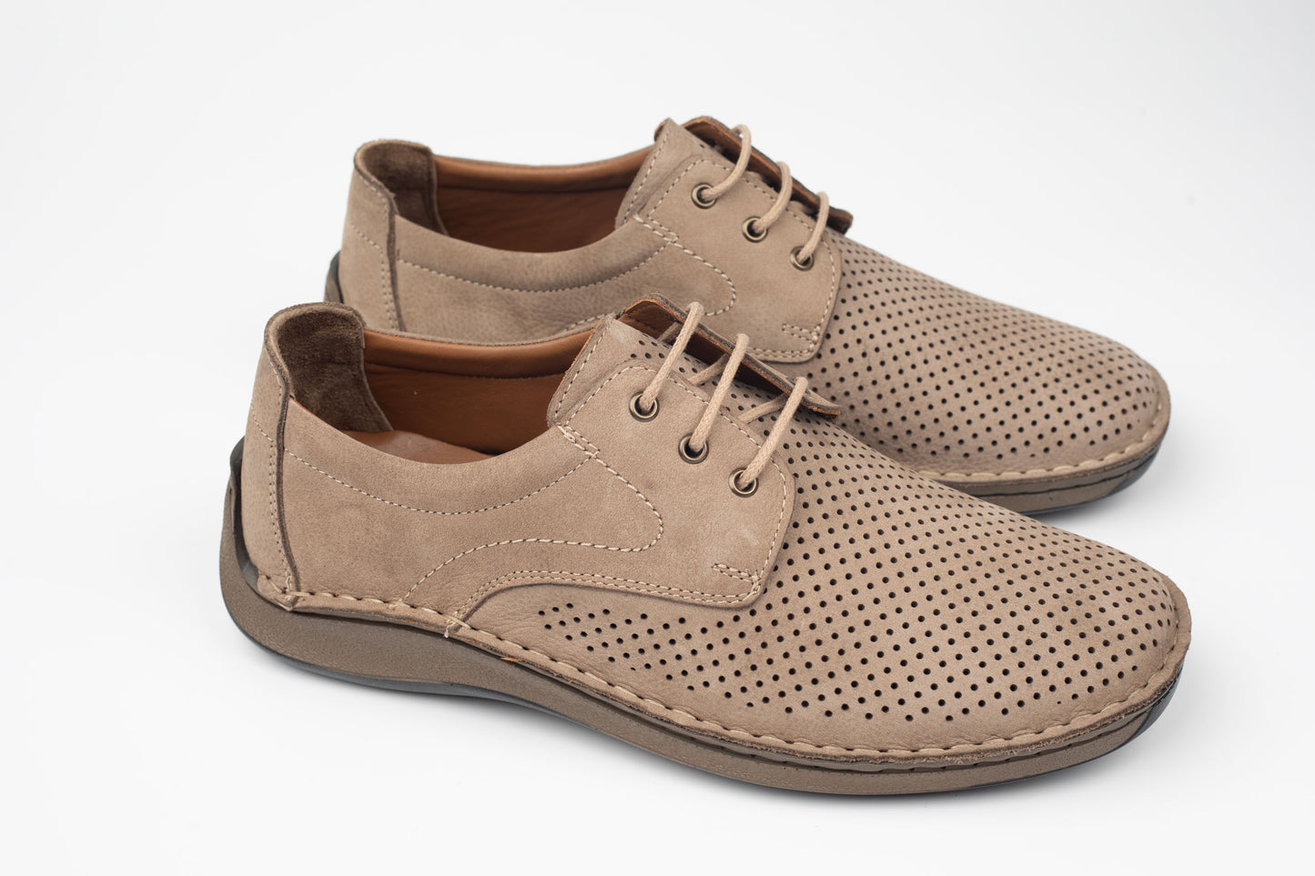 Pantofi bărbați piele naturală GORETTI 1032 Gri Nubuk