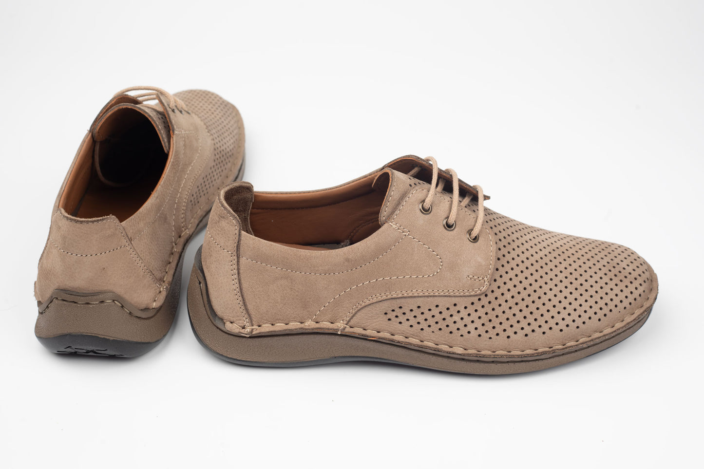 Pantofi bărbați piele naturală GORETTI 1032 Gri Nubuk