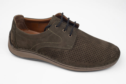 Pantofi bărbați piele naturală GORETTI 217 Khaki Nubuk