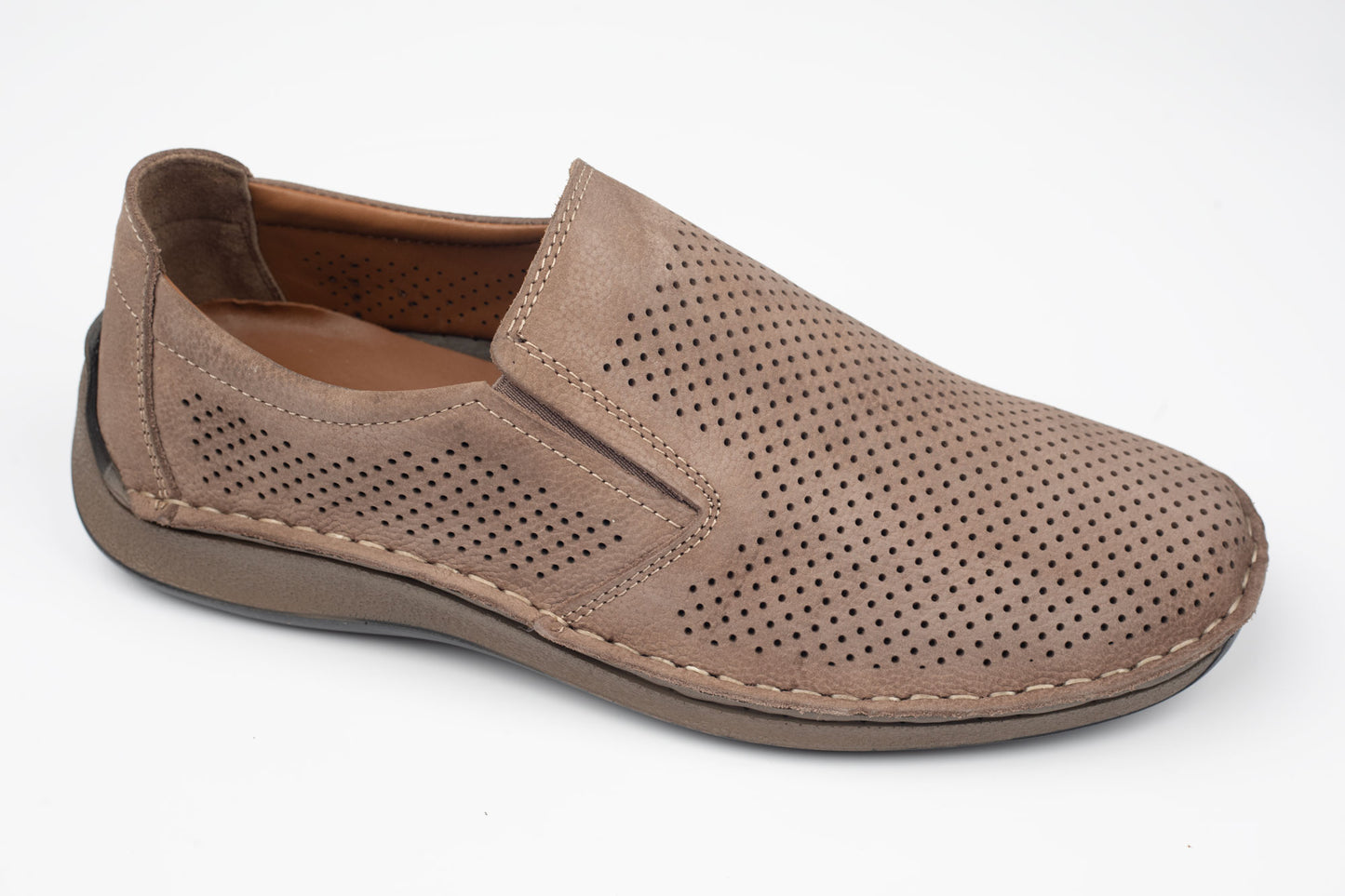 Pantofi bărbați piele naturală GORETTI 1026 Gri Nubuk