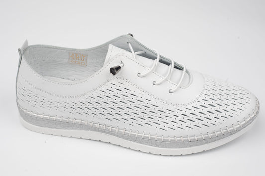 Pantofi dama casual piele naturala ANNA V 74-405 Alb