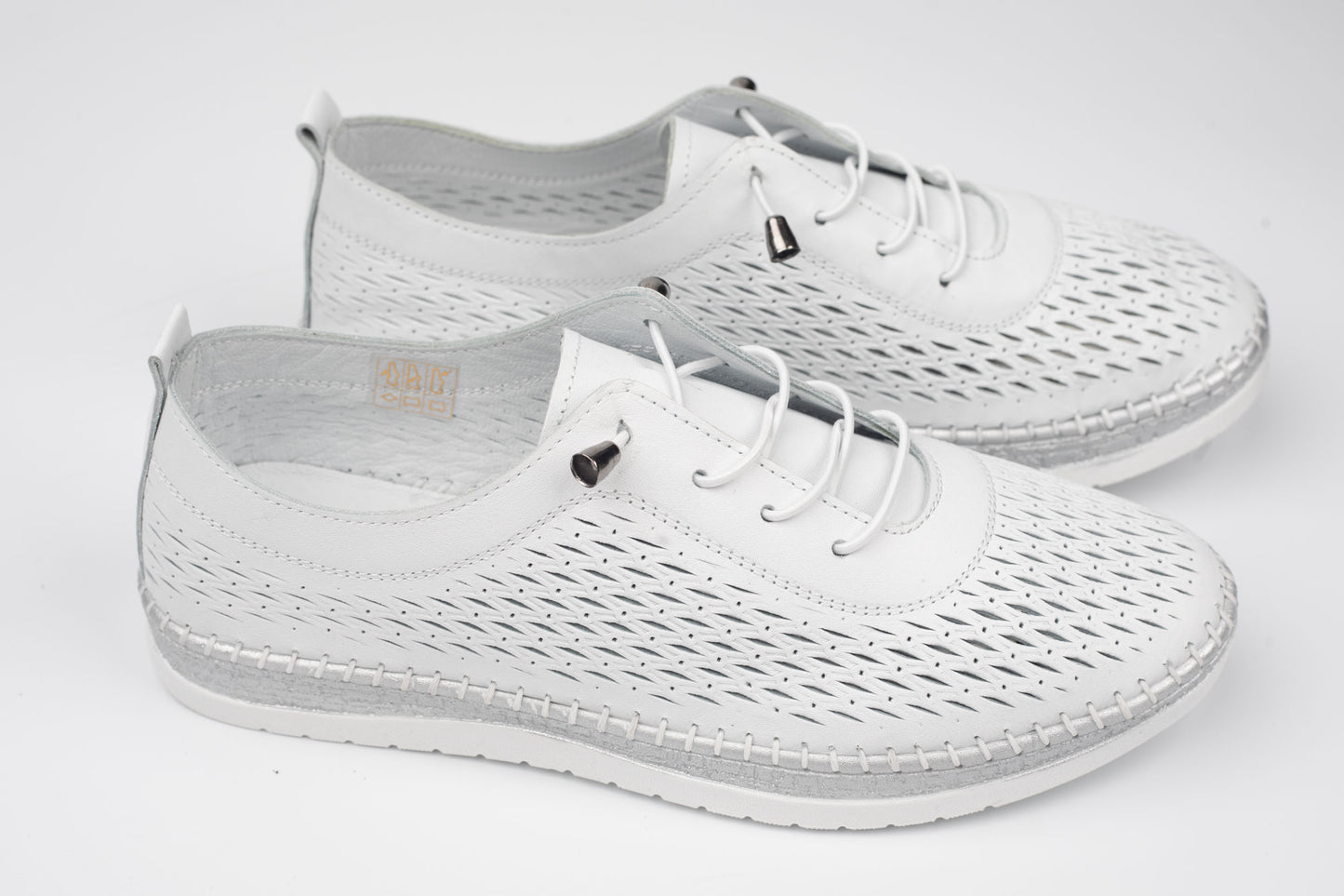 Pantofi dama casual piele naturala ANNA V 74-405 Alb