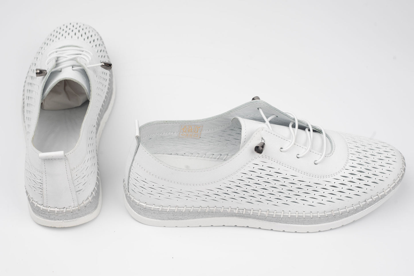 Pantofi dama casual piele naturala ANNA V 74-405 Alb