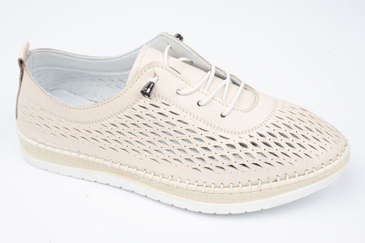 Pantofi dama casual piele naturala ANNA V 74-405 Bej