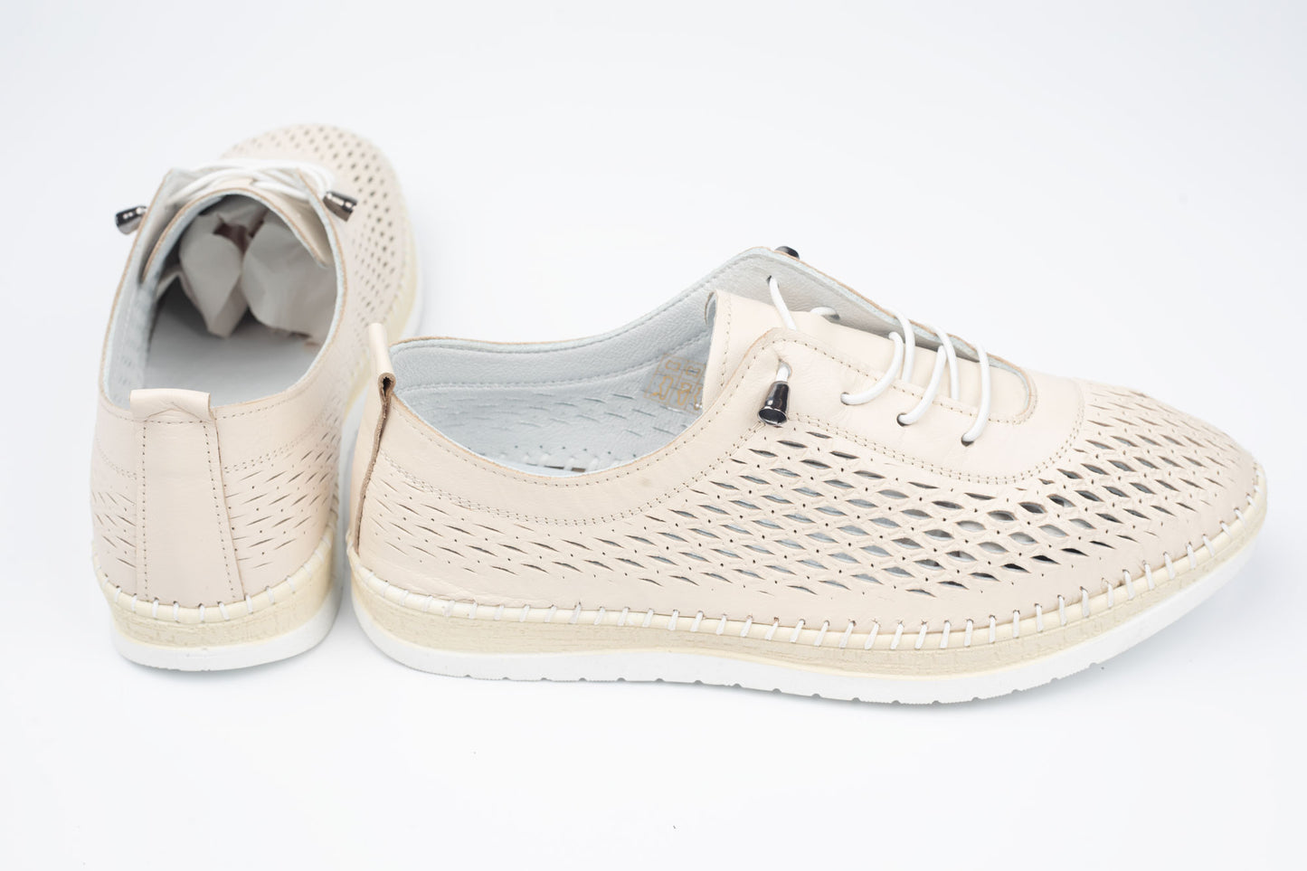Pantofi dama casual piele naturala ANNA V 74-405 Bej