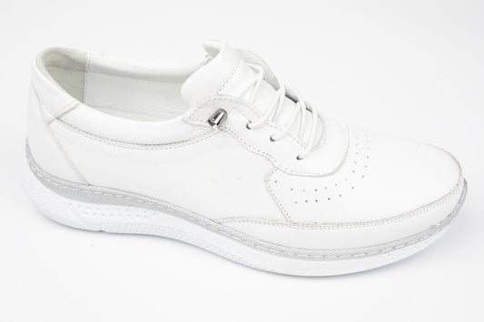Pantofi dama casual piele naturala JOHAN 1111 Alb