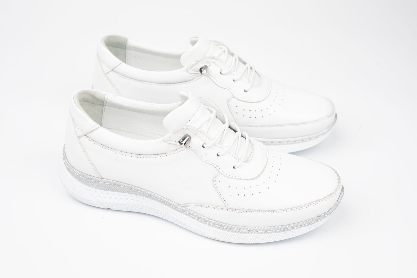 Pantofi dama casual piele naturala JOHAN 1111 Alb