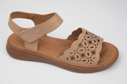 Sandale damă piele naturală FORMAZIONE 33177 Apricot
