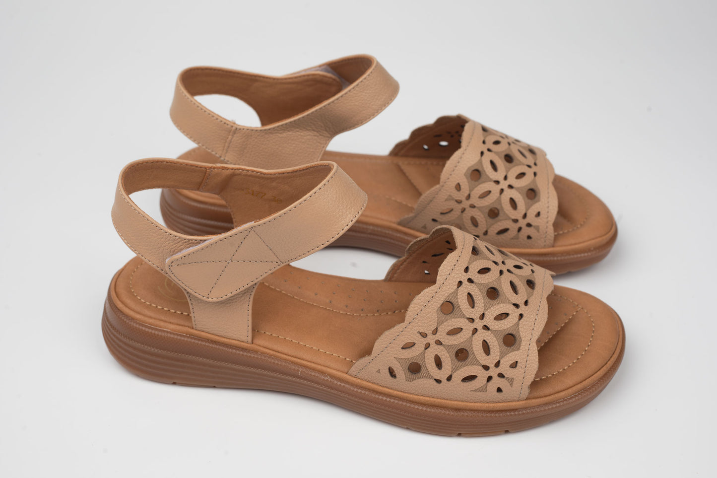 Sandale damă piele naturală FORMAZIONE 33177 Apricot