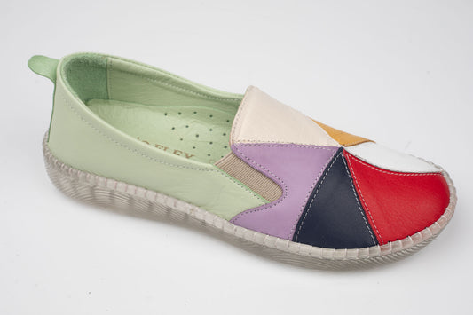 Pantofi damă piele naturală BIOFLEX 774 Verde color