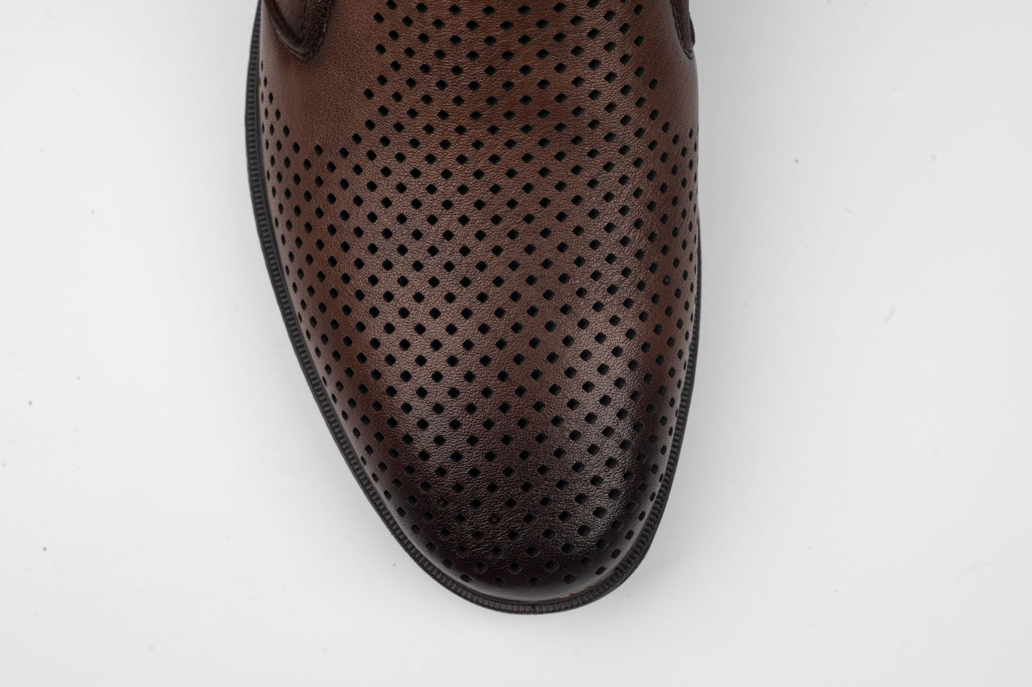 Pantofi bărbați piele naturală JOHAN 2405-19 Maro perf (40-45)