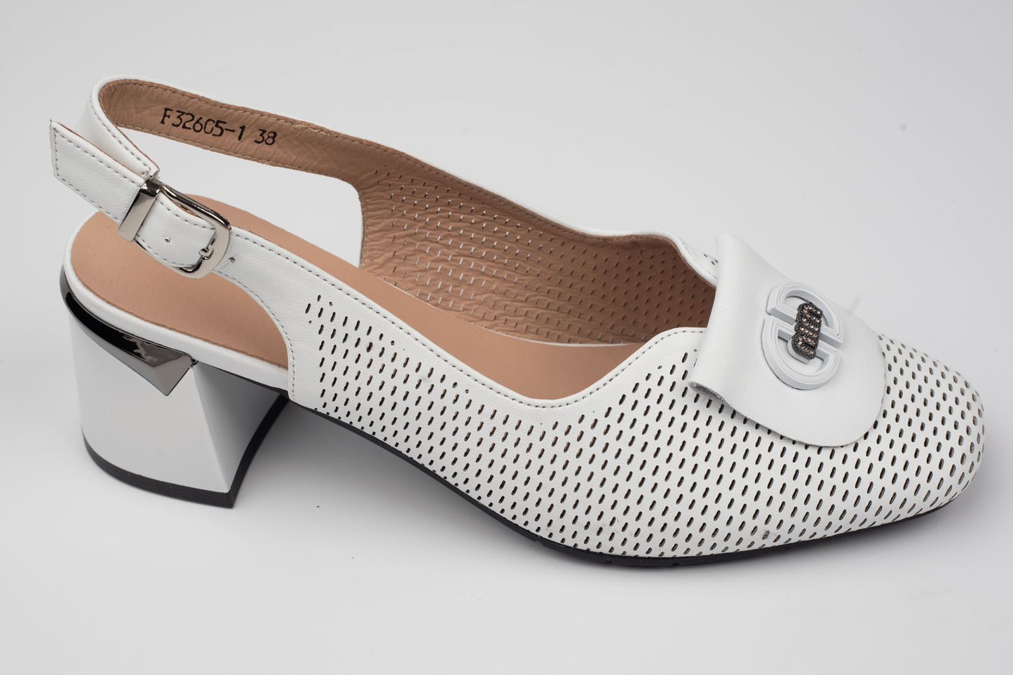Pantofi damă piele naturală BETINA 32605 Alb