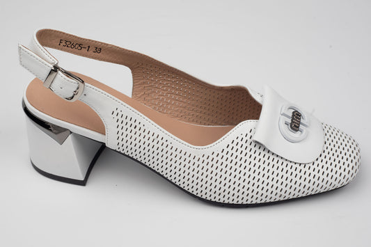 Pantofi damă piele naturală BETINA 32605 Alb