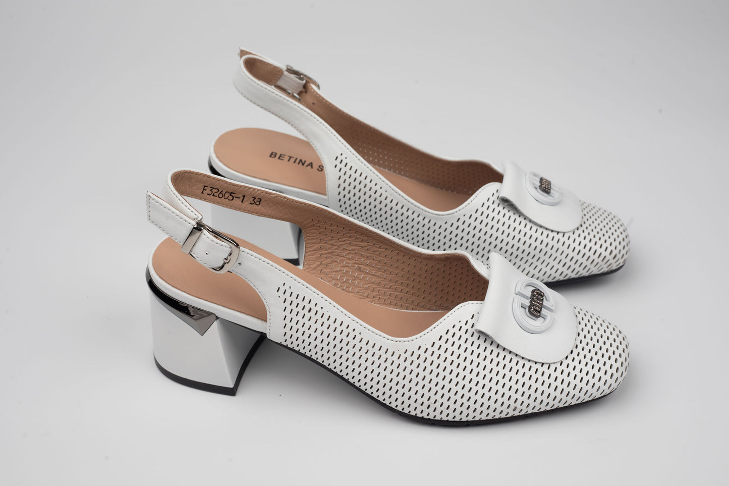 Pantofi damă piele naturală BETINA 32605 Alb
