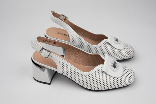 Pantofi damă piele naturală BETINA 32605 Alb