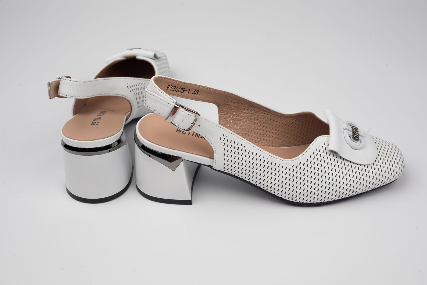 Pantofi damă piele naturală BETINA 32605 Alb