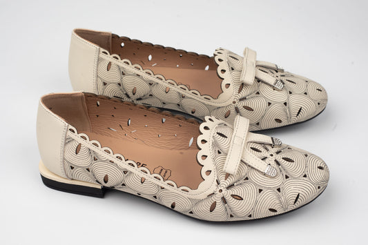 Pantofi damă piele naturală BETINA 3010 Bej (34-41)