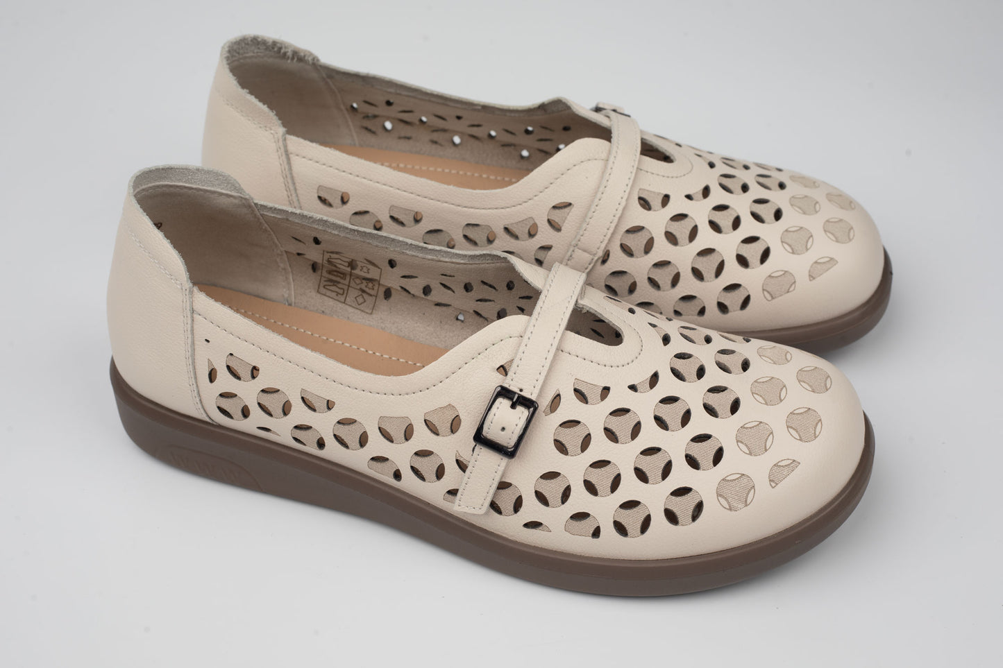 Pantofi damă piele naturală BETINA 250610 Taupe