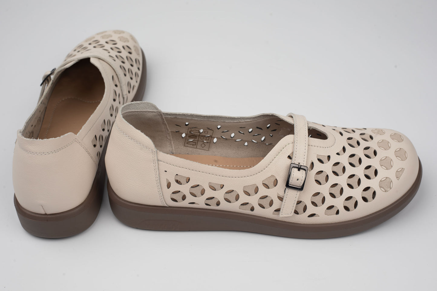 Pantofi damă piele naturală BETINA 250610 Taupe