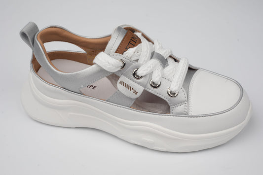 Pantofi damă piele naturală BETINA 67330 Argintiu