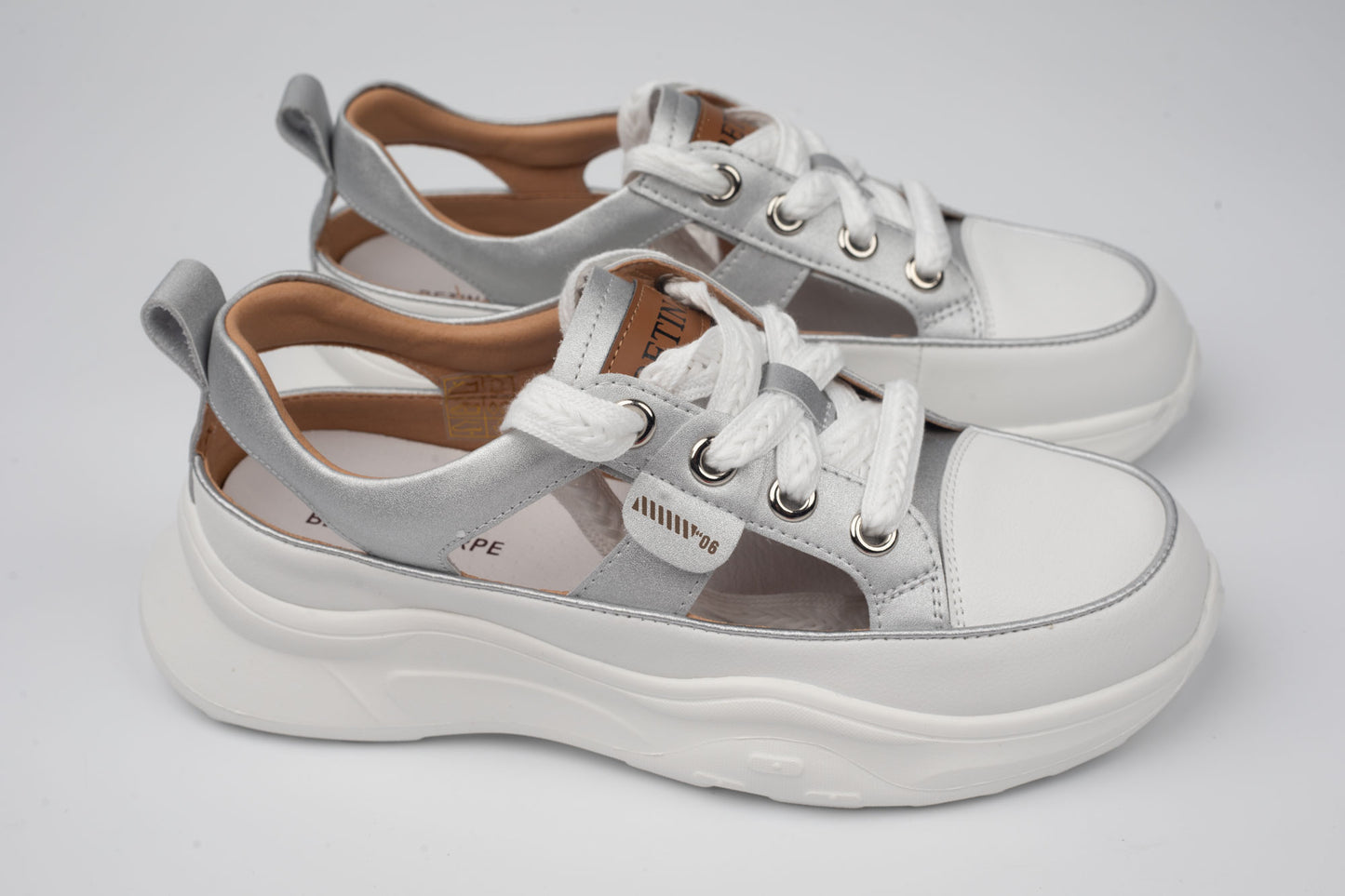 Pantofi damă piele naturală BETINA 67330 Argintiu