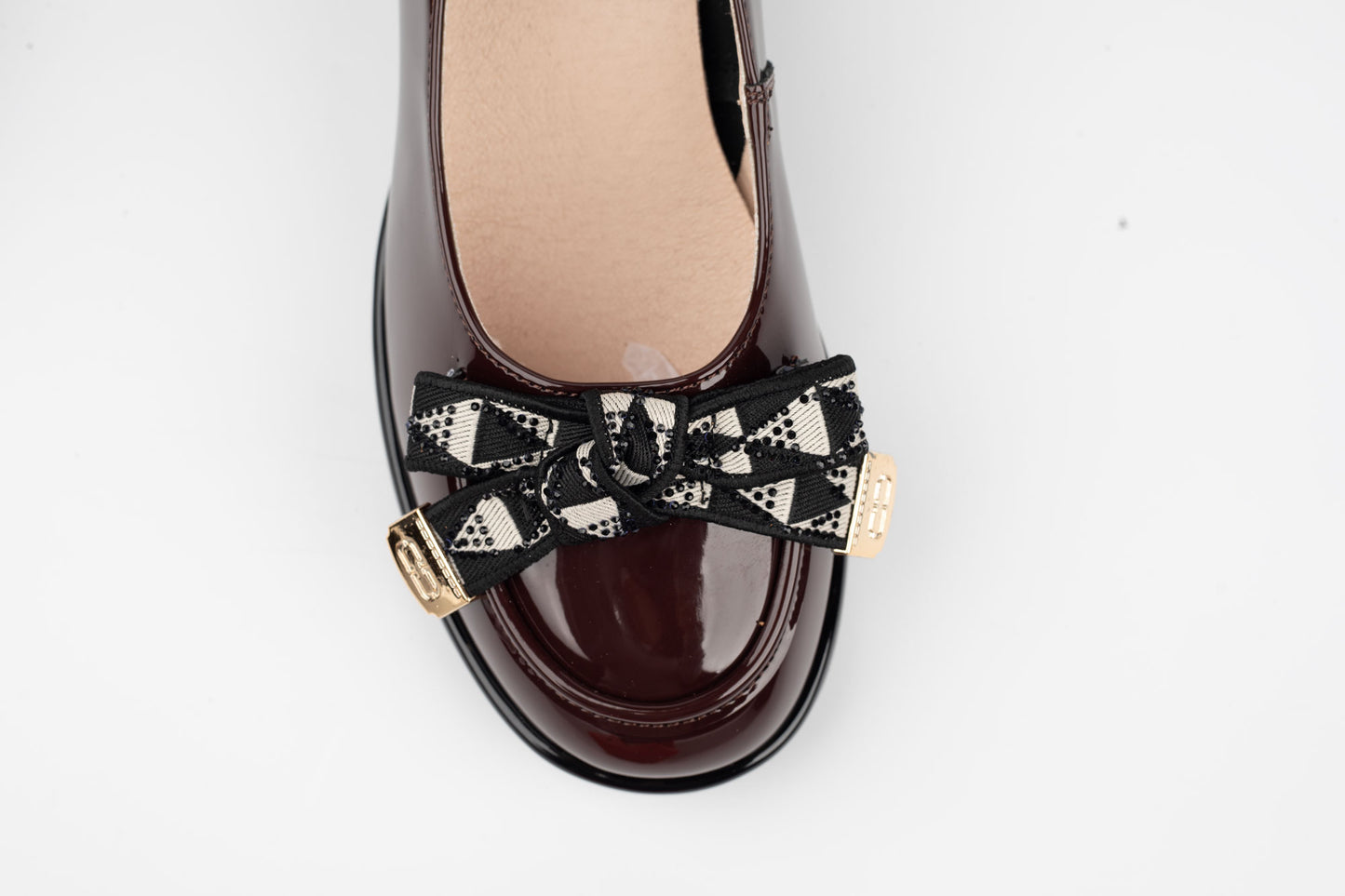 Pantofi damă piele naturală lăcuită FORMAZIONE 30 Bordo lac