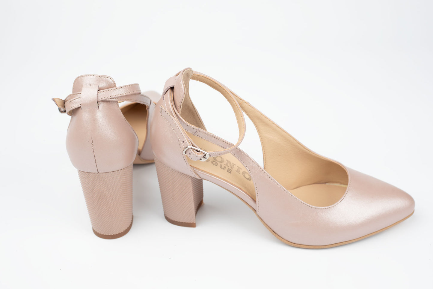 Pantofi dama decupati din piele naturala ANTONIO 31216 Grej Sidef