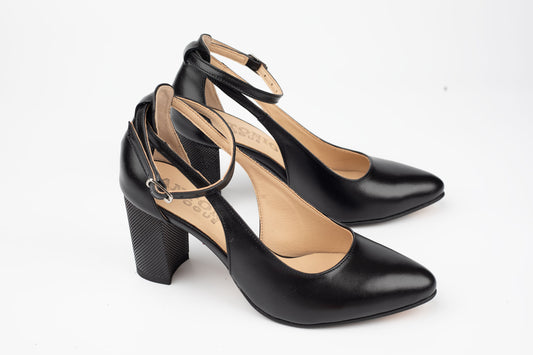 Pantofi dama decupati din piele naturala ANTONIO 31216 N Box