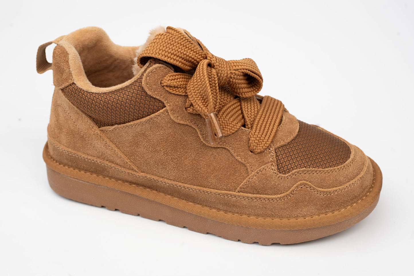 Adidasi damă piele naturală întoarsă ANNA VIOTI 114 Camel