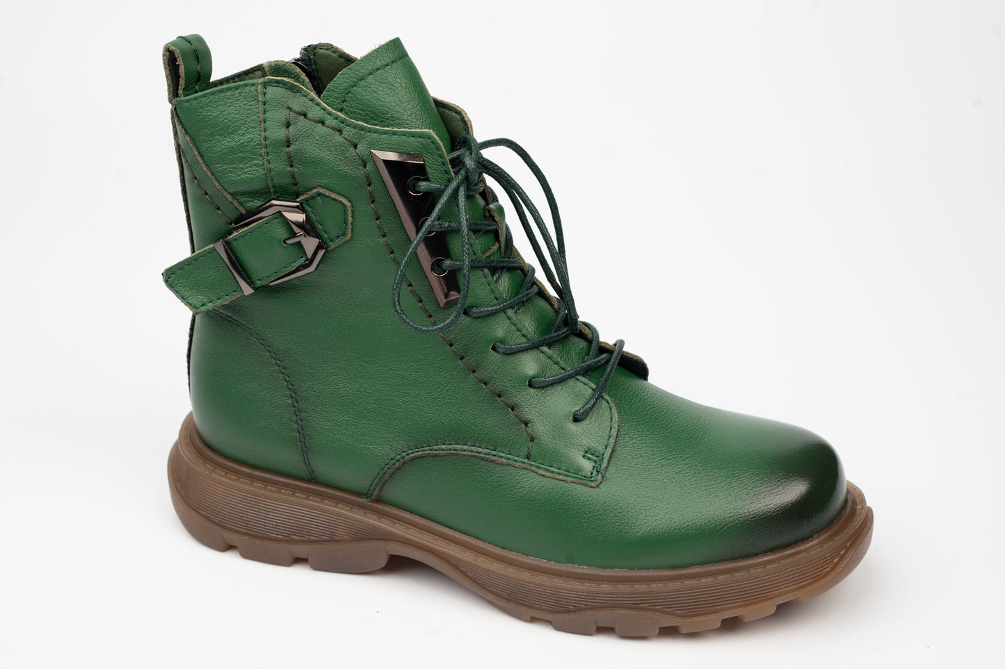Women's genuine leather boots FORMAZIONE 1935 Green