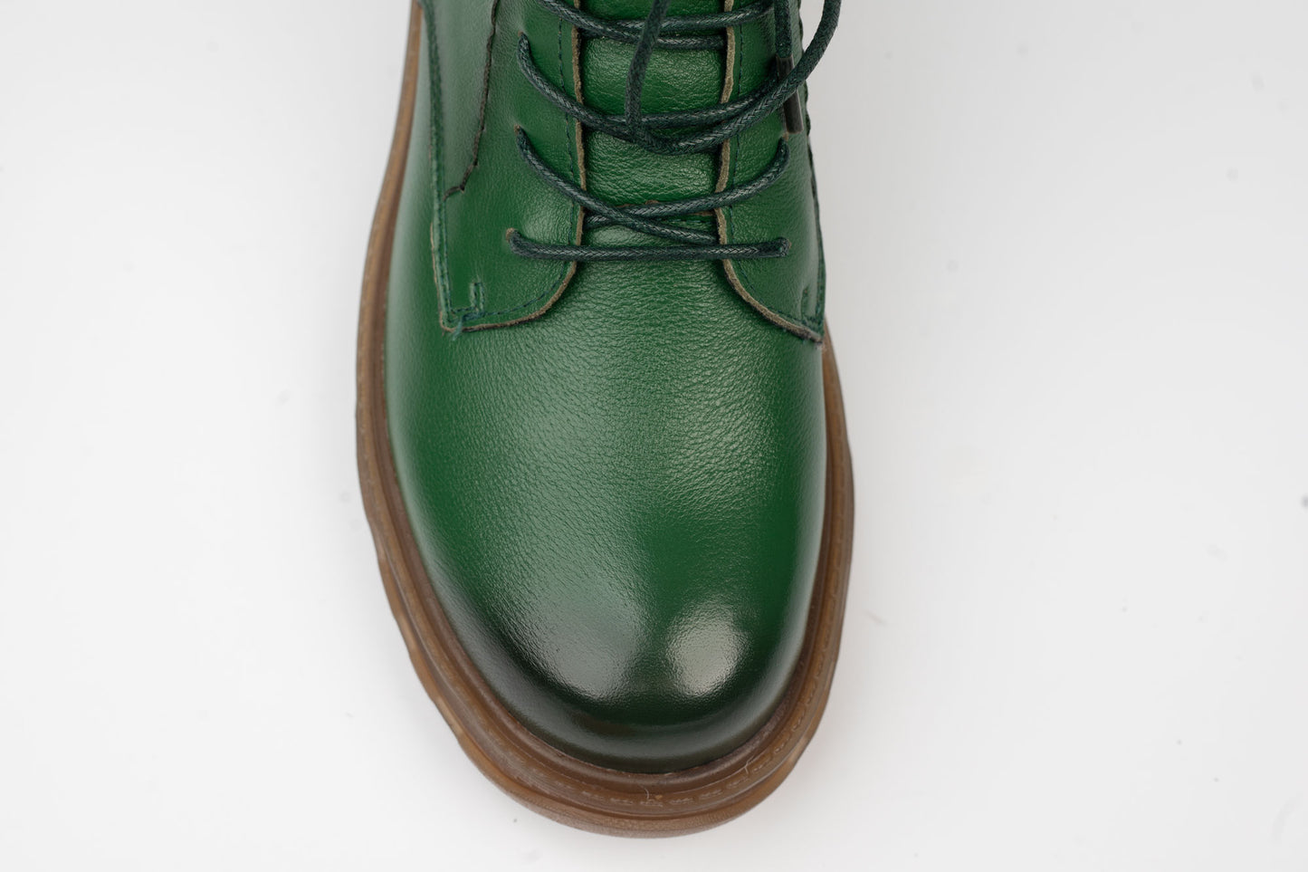 Women's genuine leather boots FORMAZIONE 1935 Green