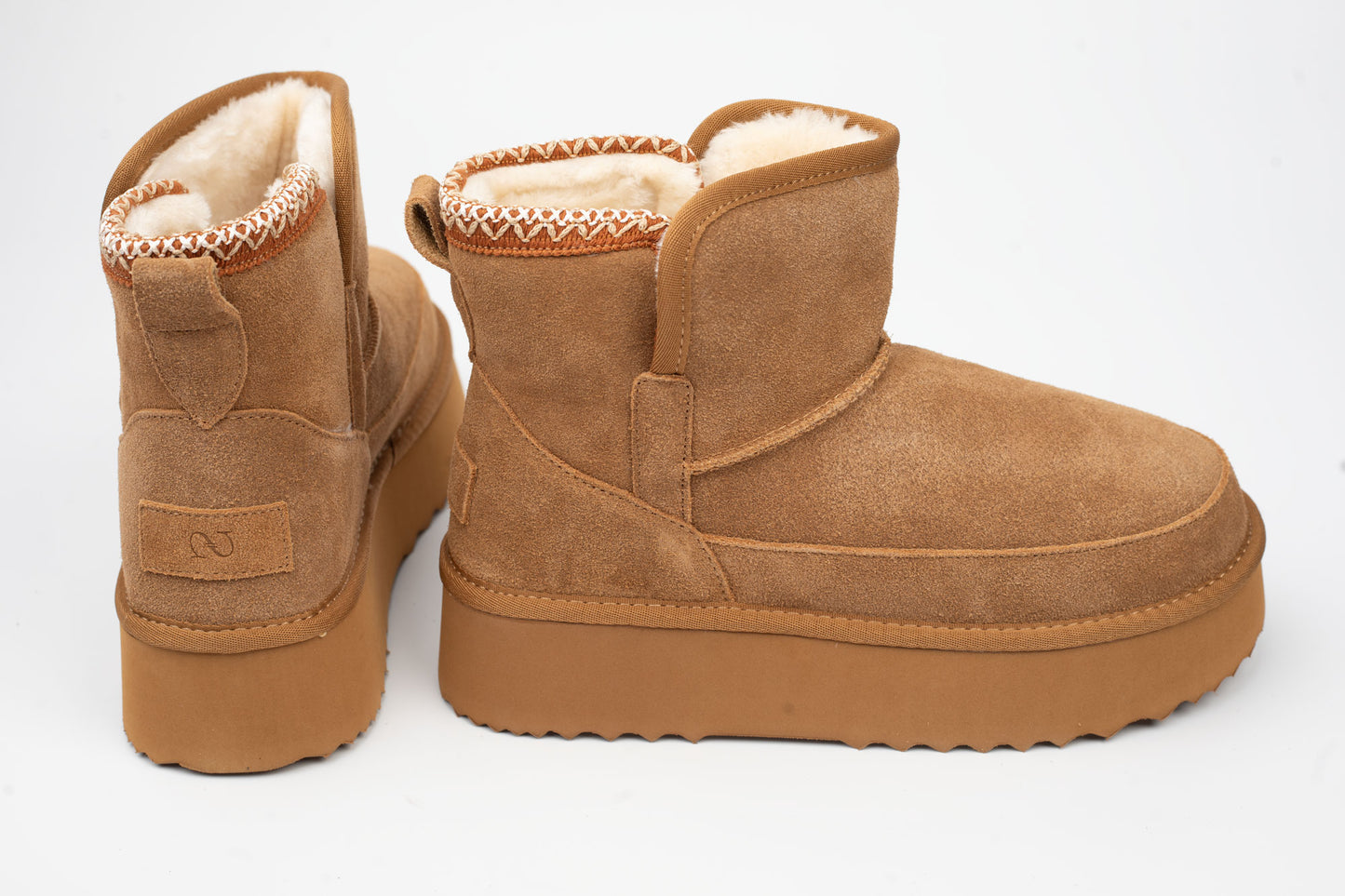 Ghete damă piele naturală întoarsă ANNA VIOTI 114-001 Camel vel