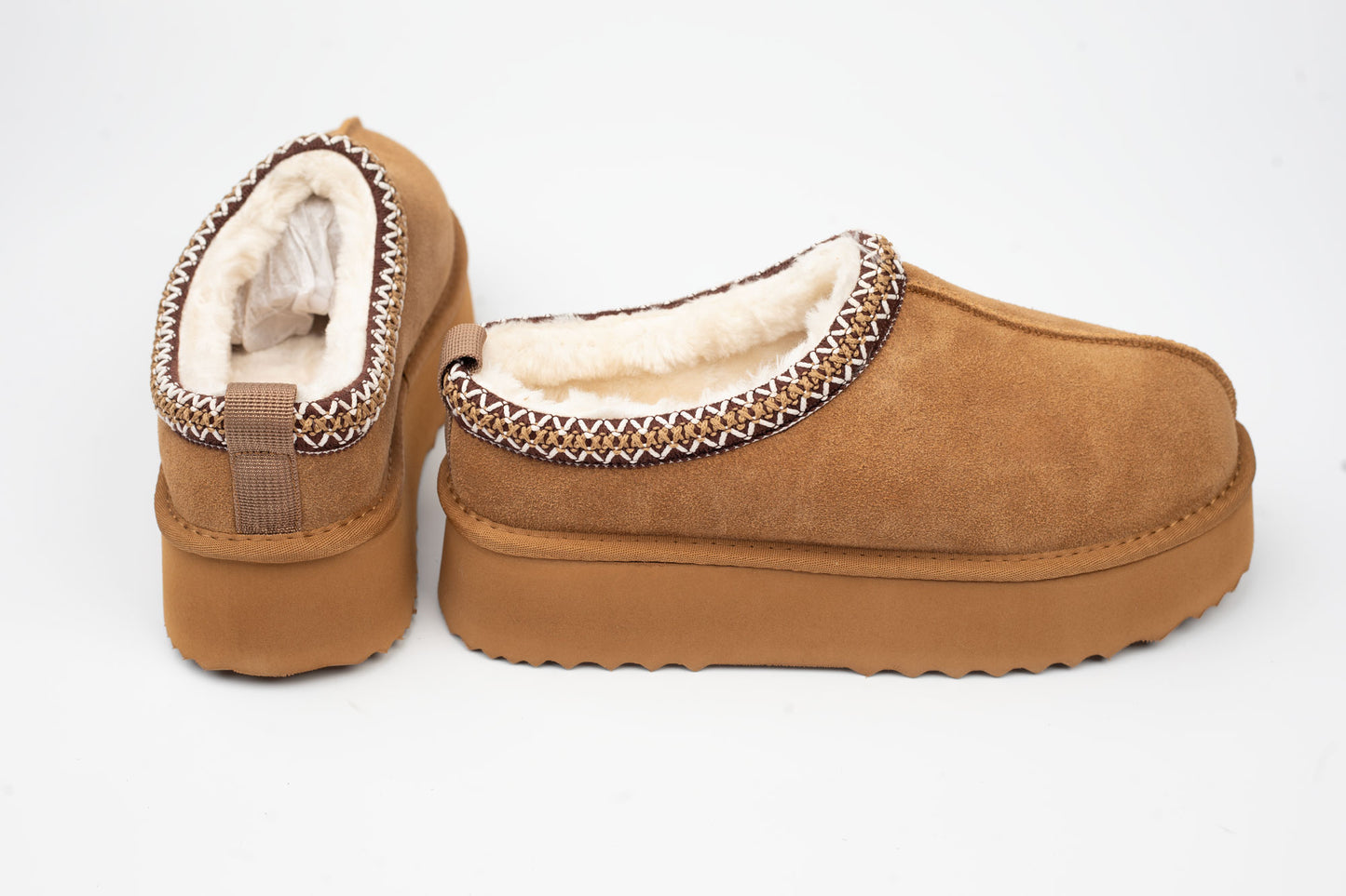 Women's genuine suede clogs ANNA VIOTI 113 Camel vel