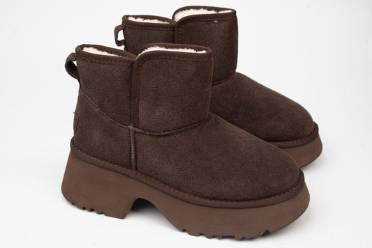 Women's boots made of genuine suede leather ANNA VIOTI 114-08 Brown vel