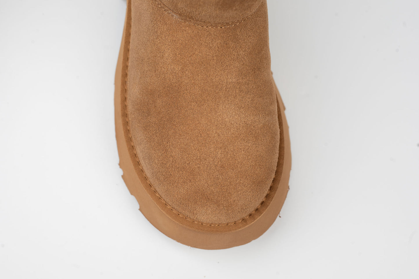 Women's boots made of genuine suede leather Camel vel
