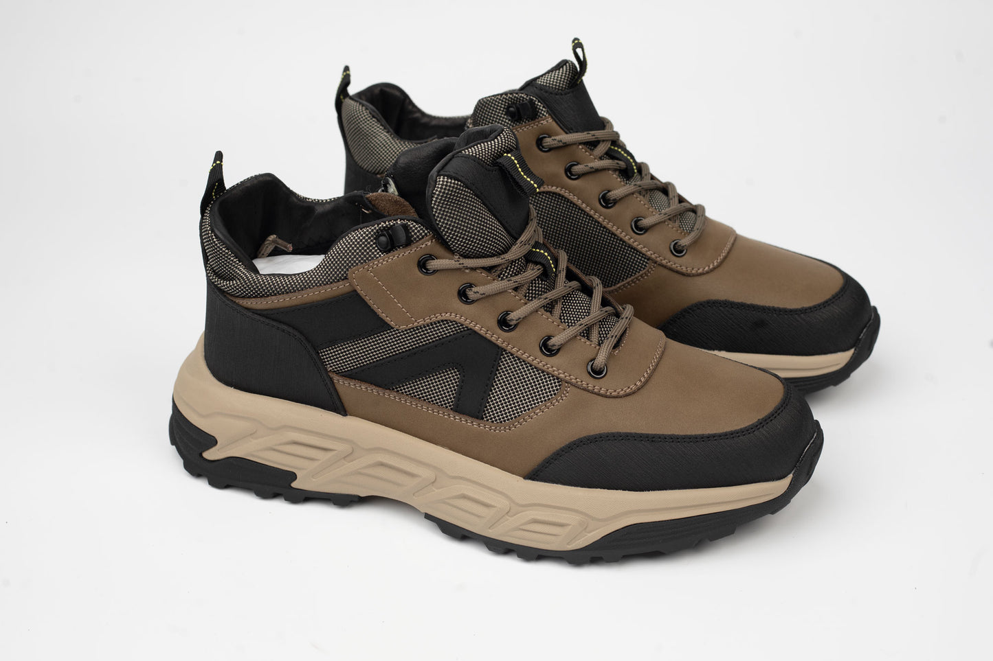 Men's genuine leather sports boots FRANCO GERARDO 53125 Khaki