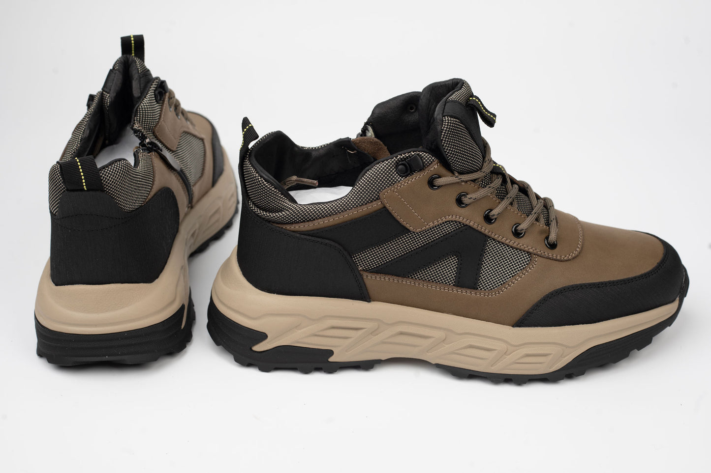 Men's genuine leather sports boots FRANCO GERARDO 53125 Khaki