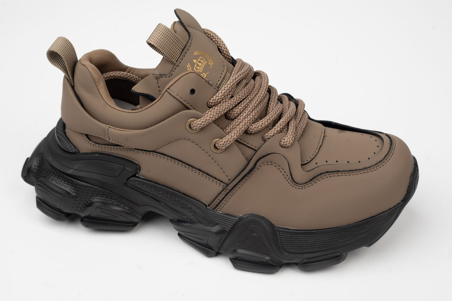 Women's genuine leather sneakers FRANCO GERARDO 70021 Khaki