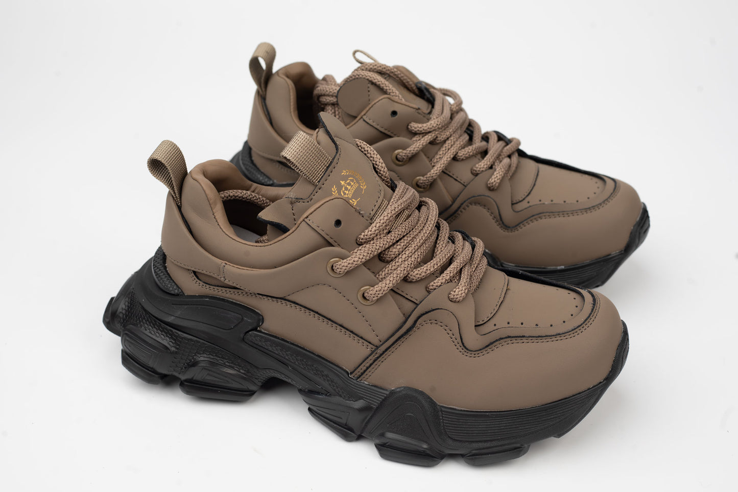 Women's genuine leather sneakers FRANCO GERARDO 70021 Khaki